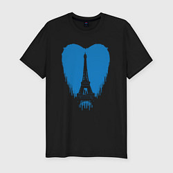 Футболка slim-fit Blue Paris, цвет: черный