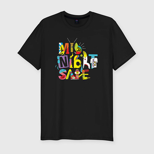 Мужская slim-футболка Summer midnight / Черный – фото 1