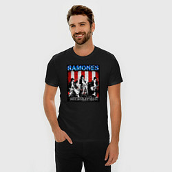 Футболка slim-fit Ramones hey ho lets go, цвет: черный — фото 2