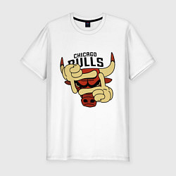 Мужская slim-футболка Bulls logo with hands