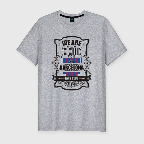 Мужская slim-футболка Мы Барселона / Меланж – фото 1