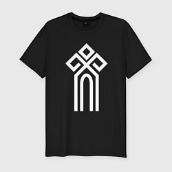 Мужская slim-футболка Символ славянский чур