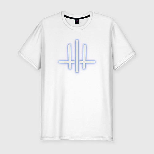 Мужская slim-футболка Wine and Rope W Neon Logo / Белый – фото 1