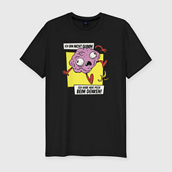 Футболка slim-fit Ich bin nicht dumm, цвет: черный