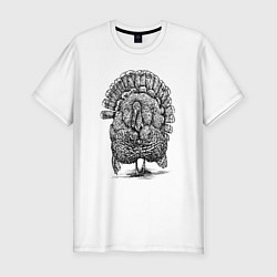 Мужская slim-футболка Индейка спереди