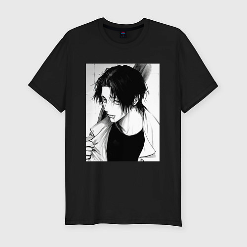 Мужская slim-футболка Красивый Юта - Магическая битва / Черный – фото 1