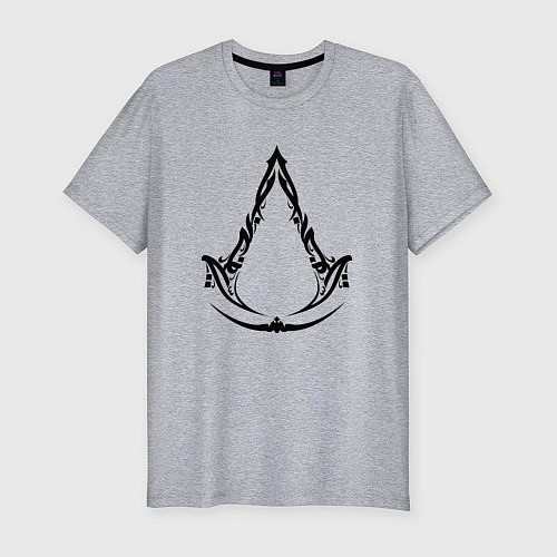 Мужская slim-футболка Assassins creed - mirage / Меланж – фото 1