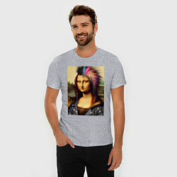 Футболка slim-fit Mona Lisa - punks not dead, цвет: меланж — фото 2