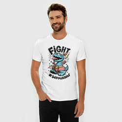 Футболка slim-fit Fight Light, цвет: белый — фото 2
