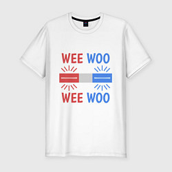 Мужская slim-футболка Wee woo