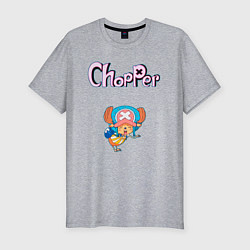 Мужская slim-футболка Чоппер доктор из аниме ван пис