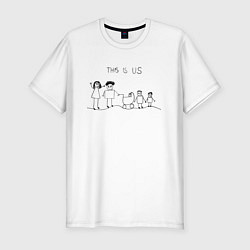 Футболка slim-fit This is us, цвет: белый