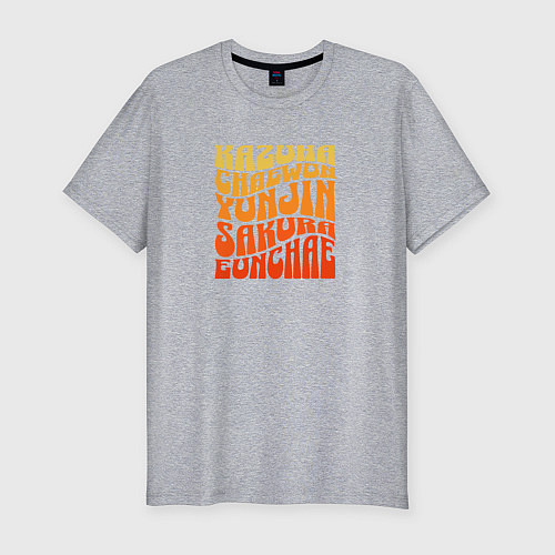 Мужская slim-футболка Le sserafim k-idols / Меланж – фото 1