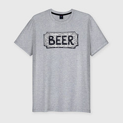 Мужская slim-футболка Beer shop
