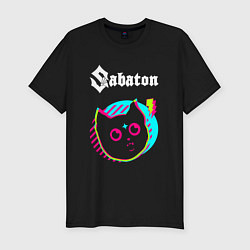 Футболка slim-fit Sabaton rock star cat, цвет: черный