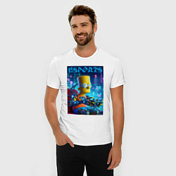 Футболка slim-fit Cyber Bart Simpson - esport, цвет: белый — фото 2