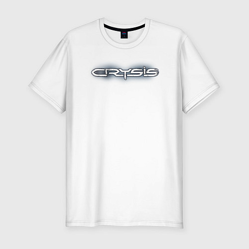 Мужская slim-футболка Crysis логотип / Белый – фото 1