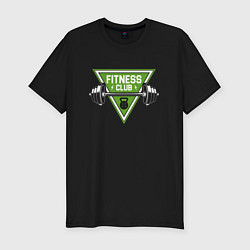 Мужская slim-футболка Fitness club
