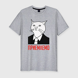 Футболка slim-fit Приемлемо, цвет: меланж