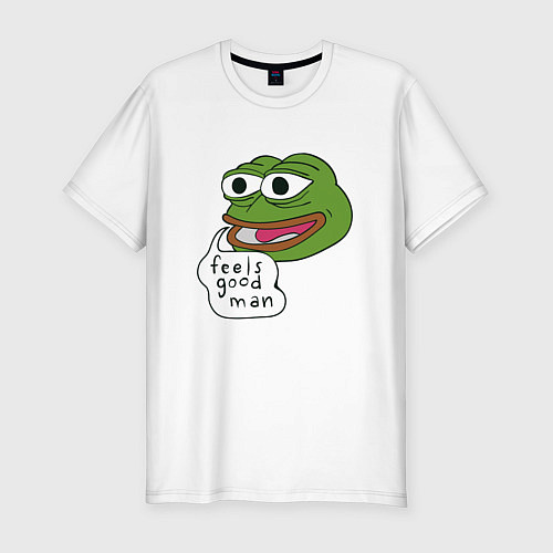 Мужская slim-футболка Pepe feels good man / Белый – фото 1