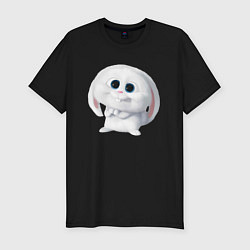 Футболка slim-fit Кролик Снежок, цвет: черный