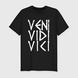 Футболка slim-fit Veni vidi vici - пришел увидел победил, цвет: черный