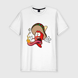 Мужская slim-футболка Горячий мексиканский перец
