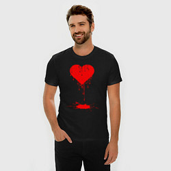 Футболка slim-fit Bloody heart, цвет: черный — фото 2