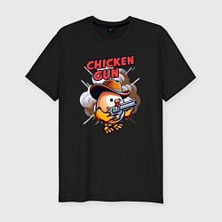 Футболка slim-fit Chicken Gun - chicken, цвет: черный