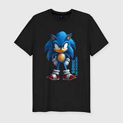 Футболка slim-fit Sonic - poster style, цвет: черный