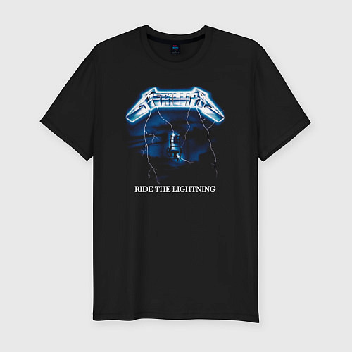 Мужская slim-футболка Metallica Ride the Lightning / Черный – фото 1