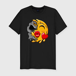 Футболка slim-fit Kiss smile, цвет: черный
