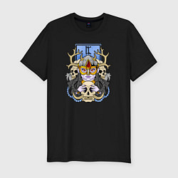Футболка slim-fit Скандинавская богиня Хель, цвет: черный