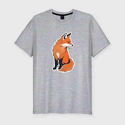 Футболка slim-fit Рыжая плутовка, цвет: меланж