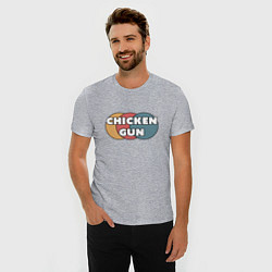 Футболка slim-fit Chicken gun круги, цвет: меланж — фото 2