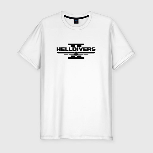 Мужская slim-футболка Helldivers 2: Logo / Белый – фото 1