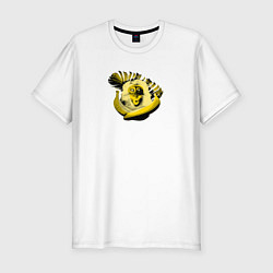 Мужская slim-футболка Обезьяна и банана