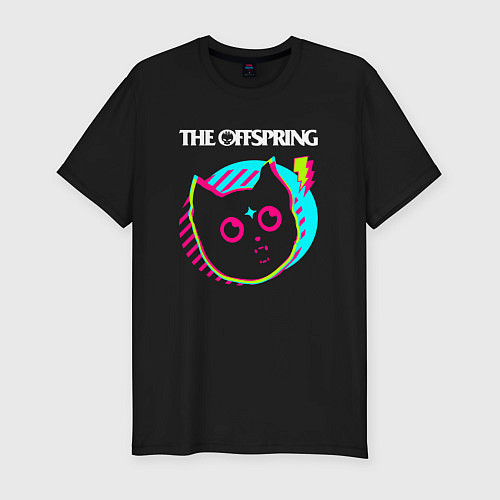 Мужская slim-футболка The Offspring rock star cat / Черный – фото 1