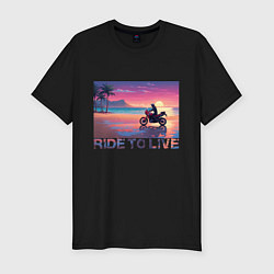 Футболка slim-fit Ride to live, цвет: черный