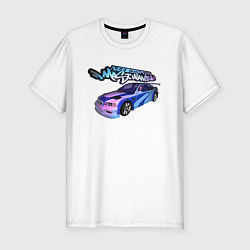 Футболка slim-fit NFS Most Wanted neon bmw, цвет: белый