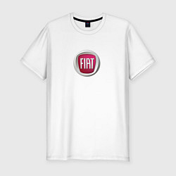 Футболка slim-fit FIAT sport auto logo, цвет: белый