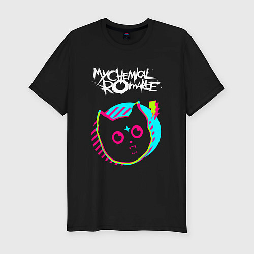 Мужская slim-футболка My Chemical Romance rock star cat / Черный – фото 1