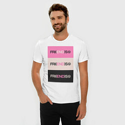 Футболка slim-fit V Fri END S - friends song, цвет: белый — фото 2