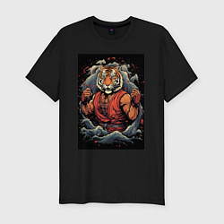 Футболка slim-fit Боевой тигр Муай Тай, цвет: черный