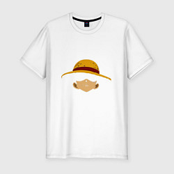 Футболка slim-fit Луффи Монки соломенная шляпа, цвет: белый