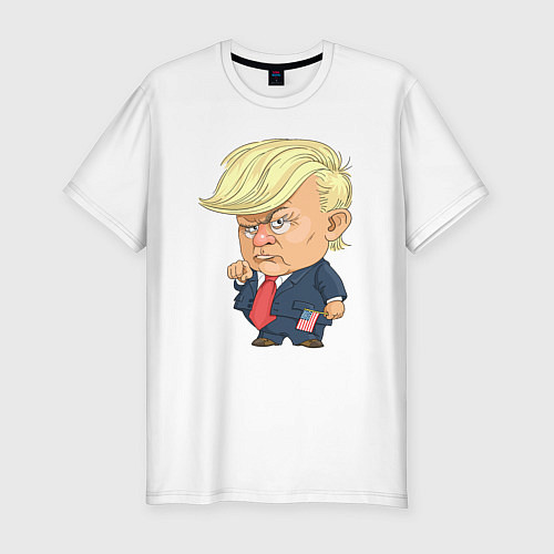 Мужская slim-футболка Мистер Трамп / Белый – фото 1