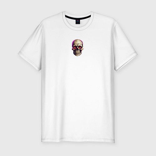 Мужская slim-футболка Скелетрон / Белый – фото 1