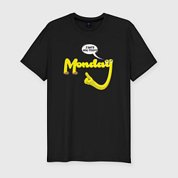 Футболка slim-fit Я тоже ненавижу понедельник, цвет: черный