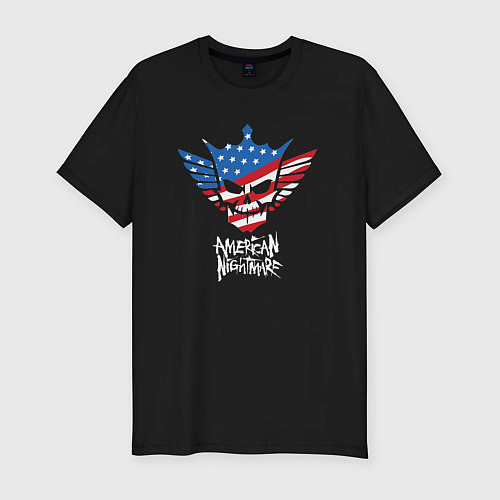 Мужская slim-футболка Коди Роудс - Американский кошмар / Черный – фото 1