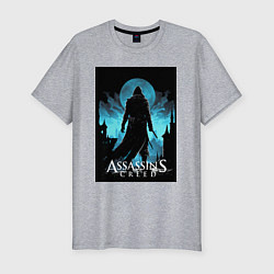 Футболка slim-fit Assassins creed темная ночь, цвет: меланж